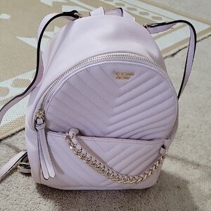 Victoria's Secret Blush Backpack with Gold Chain